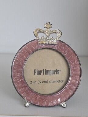 Pier 1 Imports Jeweled Crown Mini Photo Frame